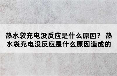 热水袋充电没反应是什么原因？ 热水袋充电没反应是什么原因造成的